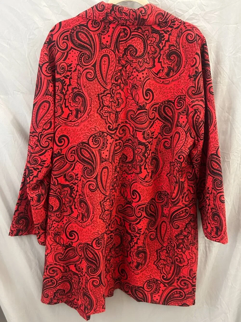 Maggie Barnes Embroidered Paisley Cardigan Jacket Blazer Size 1XL 18/20